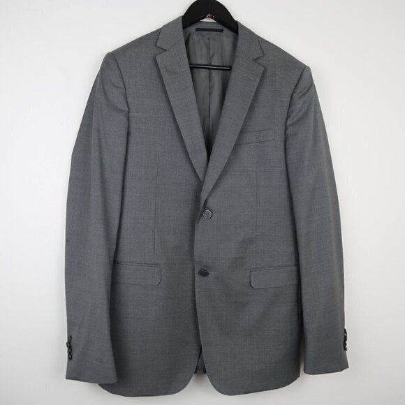 Z Zegna Tailored Wool Fully Lined Men's Grey Blazer Drop 8 Size 8-50L - Picture 1 of 9